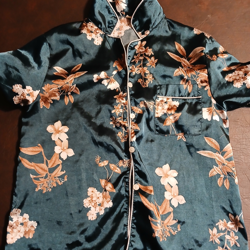 Floral Satin Men'sShirt